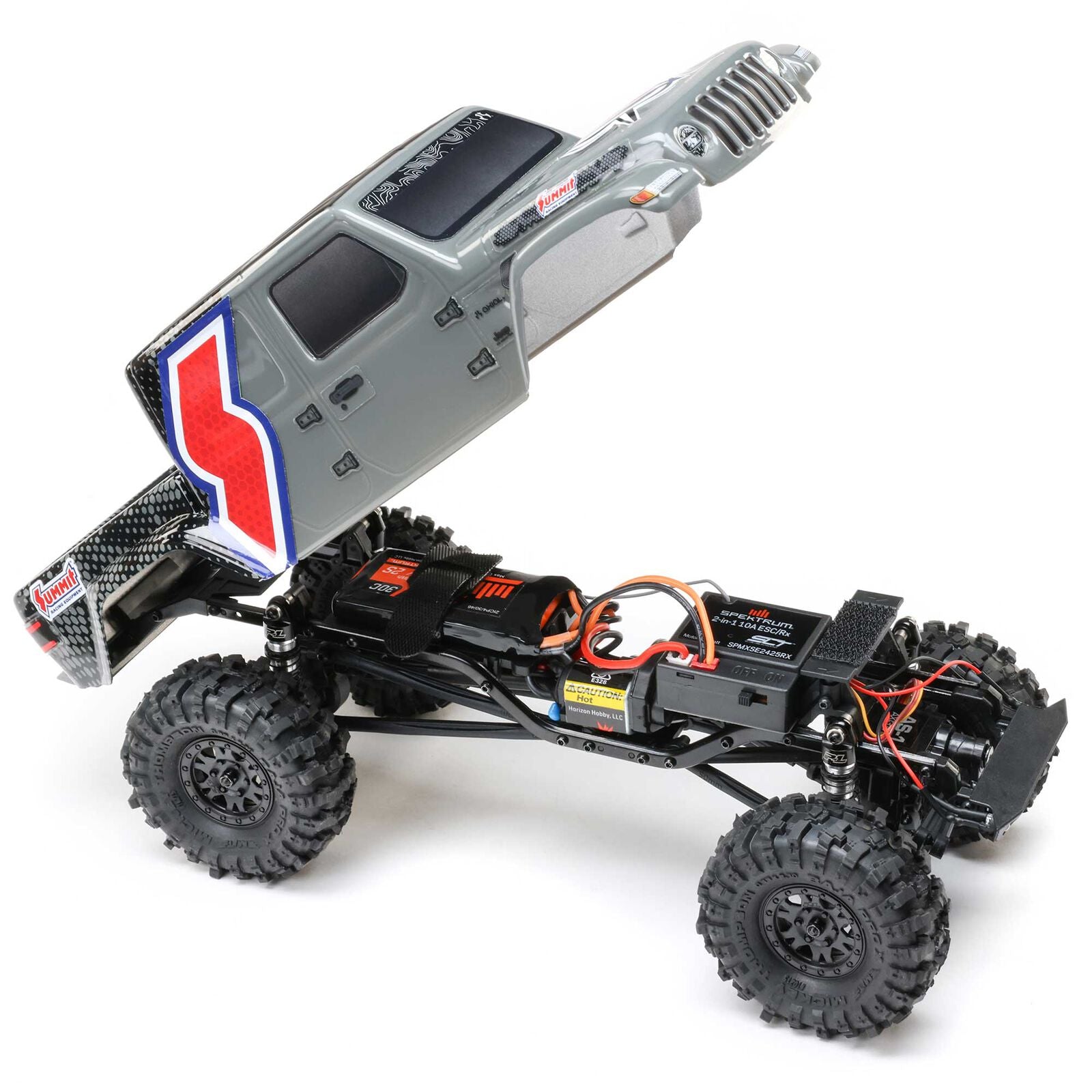 Axial 1/24 SCX24 Summit Racing Jeep Gladiator 4X4 Rock Crawler RTR (Gray)